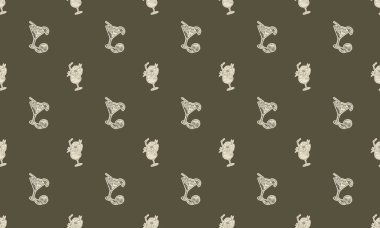 Farklı aksesuarlara sahip renkli arkaplan