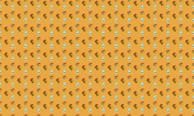 Farklı aksesuarlara sahip renkli arkaplan