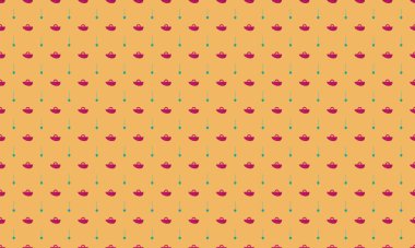 Farklı aksesuarlara sahip renkli arkaplan