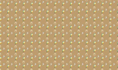 Farklı aksesuarlara sahip renkli arkaplan