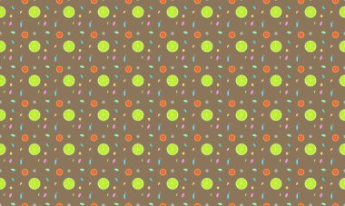 Farklı aksesuarlara sahip renkli arkaplan