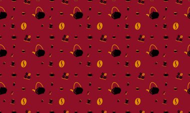 Farklı aksesuarlara sahip renkli arkaplan