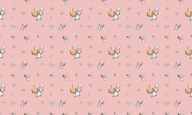 Farklı aksesuarlara sahip renkli arkaplan