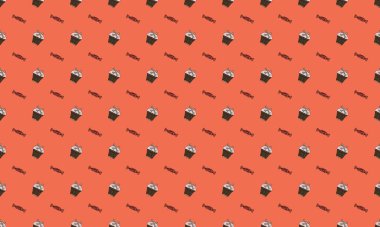 Farklı aksesuarlara sahip renkli arkaplan