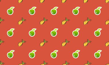 Farklı aksesuarlara sahip renkli arkaplan