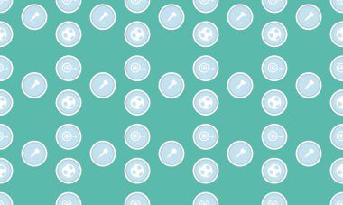 Farklı aksesuarlara sahip renkli arkaplan