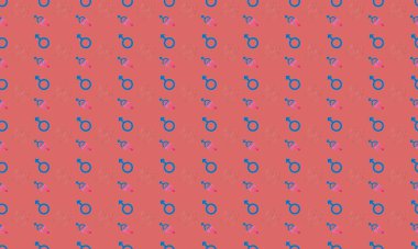 Farklı aksesuarlara sahip renkli arkaplan