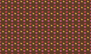 Farklı aksesuarlara sahip renkli arkaplan