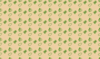 Farklı aksesuarlara sahip renkli arkaplan