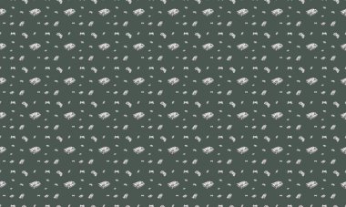 Farklı aksesuarlara sahip renkli arkaplan