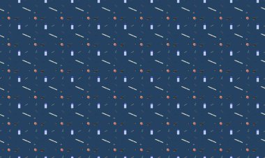 Farklı aksesuarlara sahip renkli arkaplan