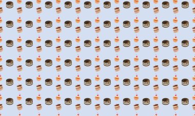 Farklı aksesuarlara sahip renkli arkaplan