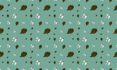 Farklı aksesuarlara sahip renkli arkaplan