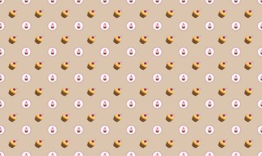 Farklı aksesuarlara sahip renkli arkaplan