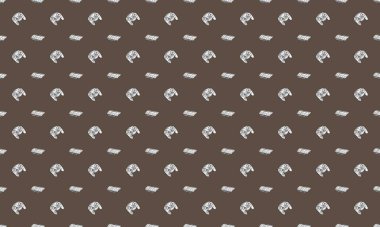 Farklı aksesuarlara sahip renkli arkaplan