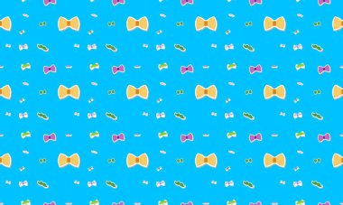 Farklı aksesuarlara sahip renkli arkaplan