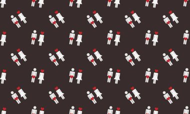 Farklı aksesuarlara sahip renkli arkaplan