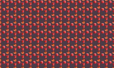 Farklı aksesuarlara sahip renkli arkaplan