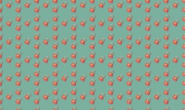 Farklı aksesuarlara sahip renkli arkaplan