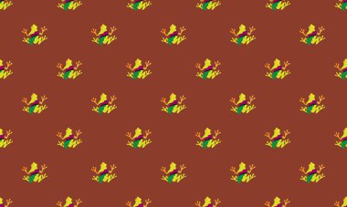 Farklı aksesuarlara sahip renkli arkaplan