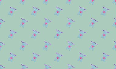 Farklı aksesuarlara sahip renkli arkaplan