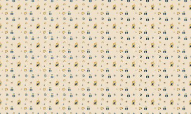 Farklı aksesuarlara sahip renkli arkaplan