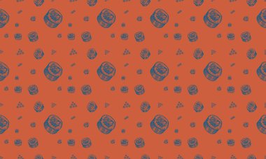 Farklı aksesuarlara sahip renkli arkaplan