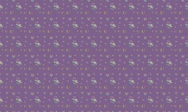 Farklı aksesuarlara sahip renkli arkaplan