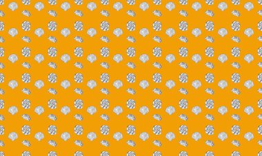 Farklı aksesuarlara sahip renkli arkaplan