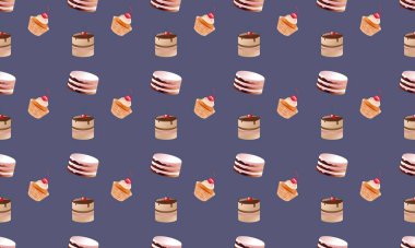 Farklı aksesuarlara sahip renkli arkaplan