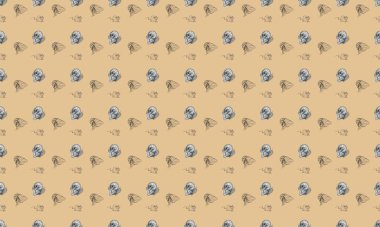 Farklı aksesuarlara sahip renkli arkaplan