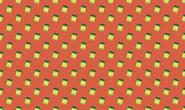 Farklı aksesuarlara sahip renkli arkaplan