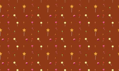 Farklı aksesuarlara sahip renkli arkaplan