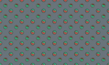 Farklı aksesuarlara sahip renkli arkaplan