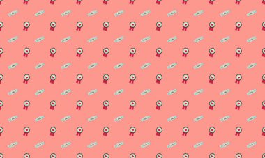 Farklı aksesuarlara sahip renkli arkaplan