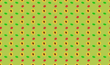 Farklı aksesuarlara sahip renkli arkaplan