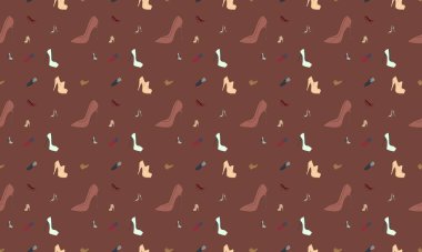 Farklı aksesuarlara sahip renkli arkaplan