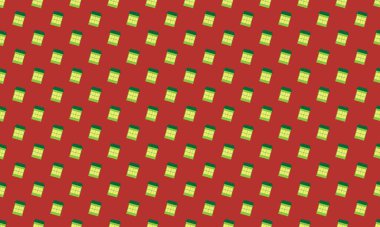 Farklı aksesuarlara sahip renkli arkaplan