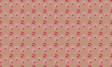 Farklı aksesuarlara sahip renkli arkaplan