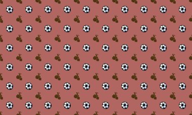 Farklı aksesuarlara sahip renkli arkaplan