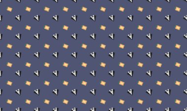 Farklı aksesuarlara sahip renkli arkaplan