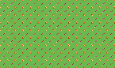 Farklı aksesuarlara sahip renkli arkaplan