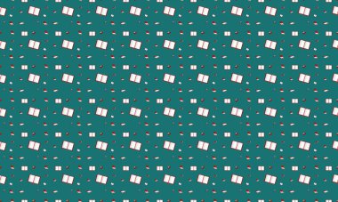 Farklı aksesuarlara sahip renkli arkaplan