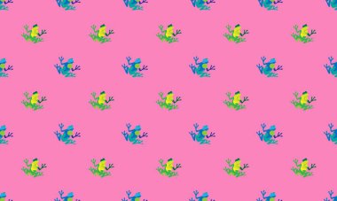 Farklı aksesuarlara sahip renkli arkaplan