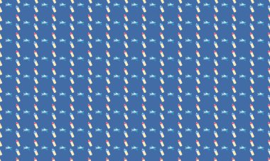 Farklı aksesuarlara sahip renkli arkaplan