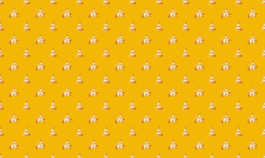 Farklı aksesuarlara sahip renkli arkaplan