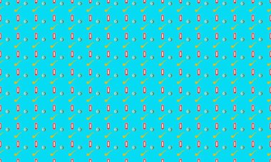 Farklı aksesuarlara sahip renkli arkaplan