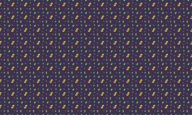 Farklı aksesuarlara sahip renkli arkaplan