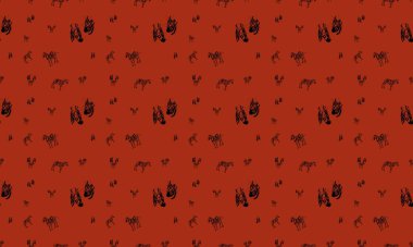 Farklı aksesuarlara sahip renkli arkaplan