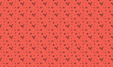 Farklı aksesuarlara sahip renkli arkaplan